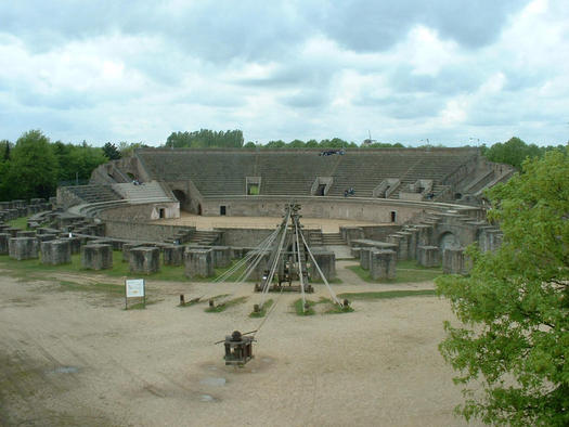 Amphitheater und Baukran