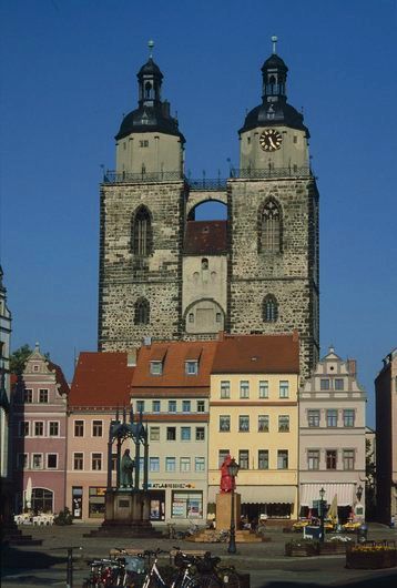 Markt und Stadtkirche in Wittenberg