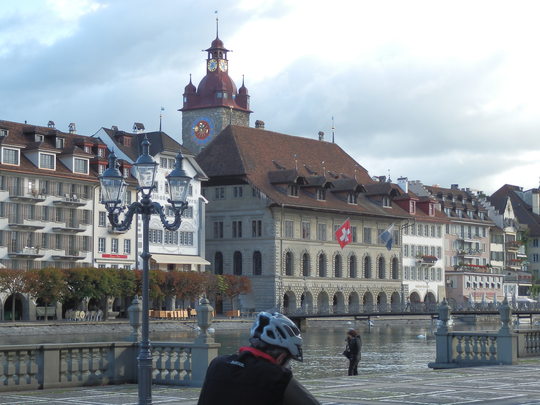 Reuß und Rathausturm Luzern